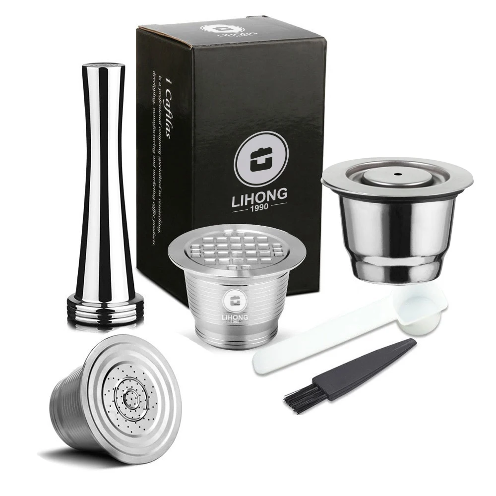 LIHONG Keurig Coffee Pods Reusable Nespresso Vertuo Refillable Pods Kcup 304 Stainless Steel Coffee Machine Capsules