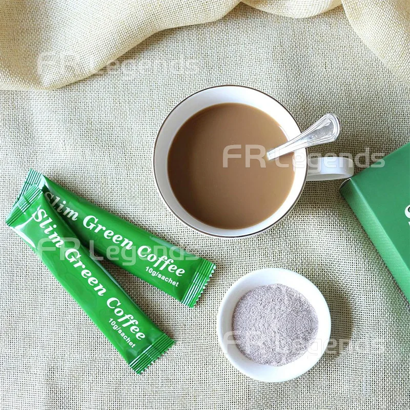 OEM Premium Green Coffee Bean Powder with Ganoderma promote digestion Effective Fast Slimming Coffee for weight control