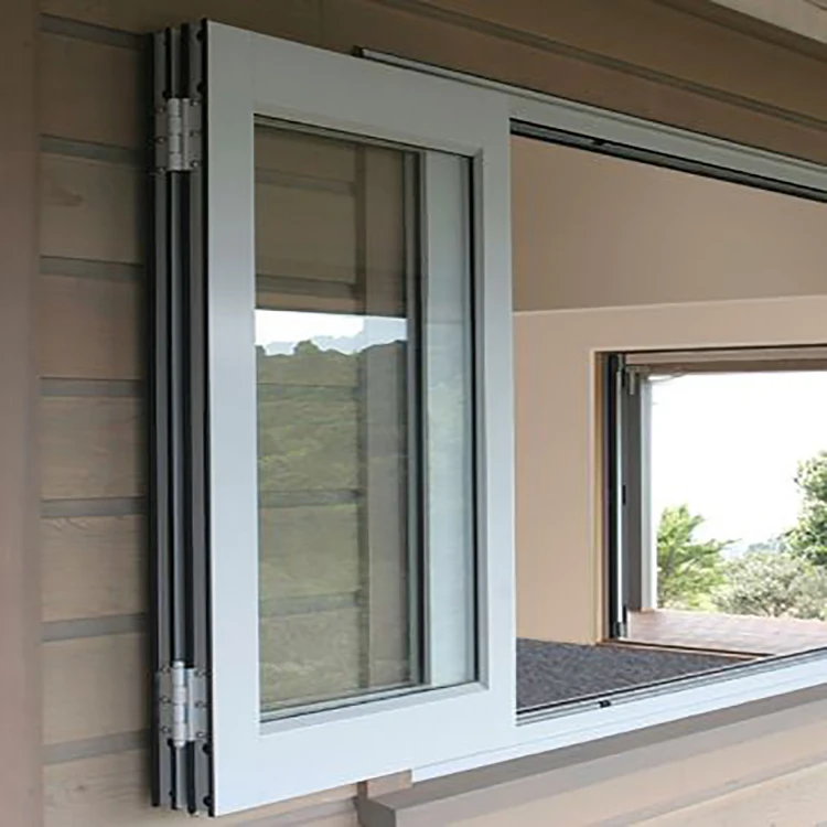 New Design Aluminium Hurricane Proof Vertical Bifold Up Window