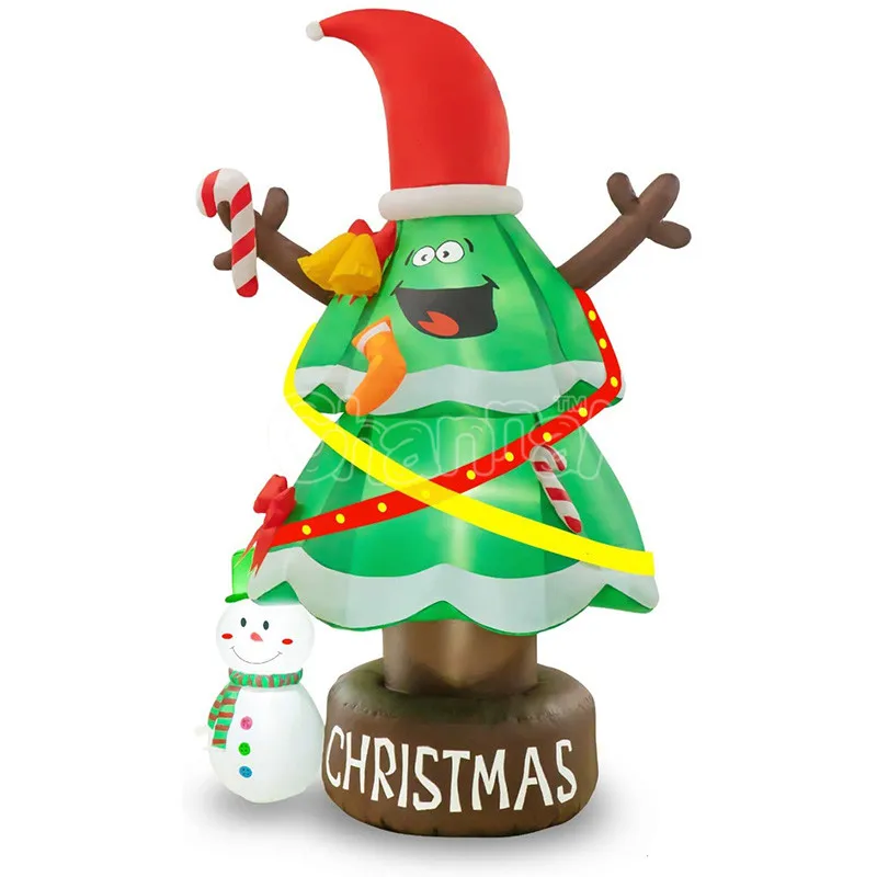 Christmas Decoration Inflatable Tree with Stakes Outdoor Christmas Decoration for Yard