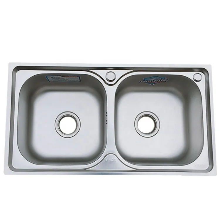 The new commercial kitchen sink nano stainless steel welded double basin