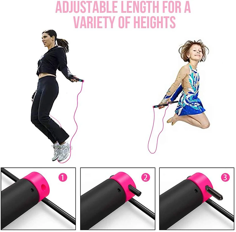 
Calorie Counter Jump Rope Digital Weighted Counting Speed Skipping Rope Adjustable Cordless Jumping Rope with Time Setting 