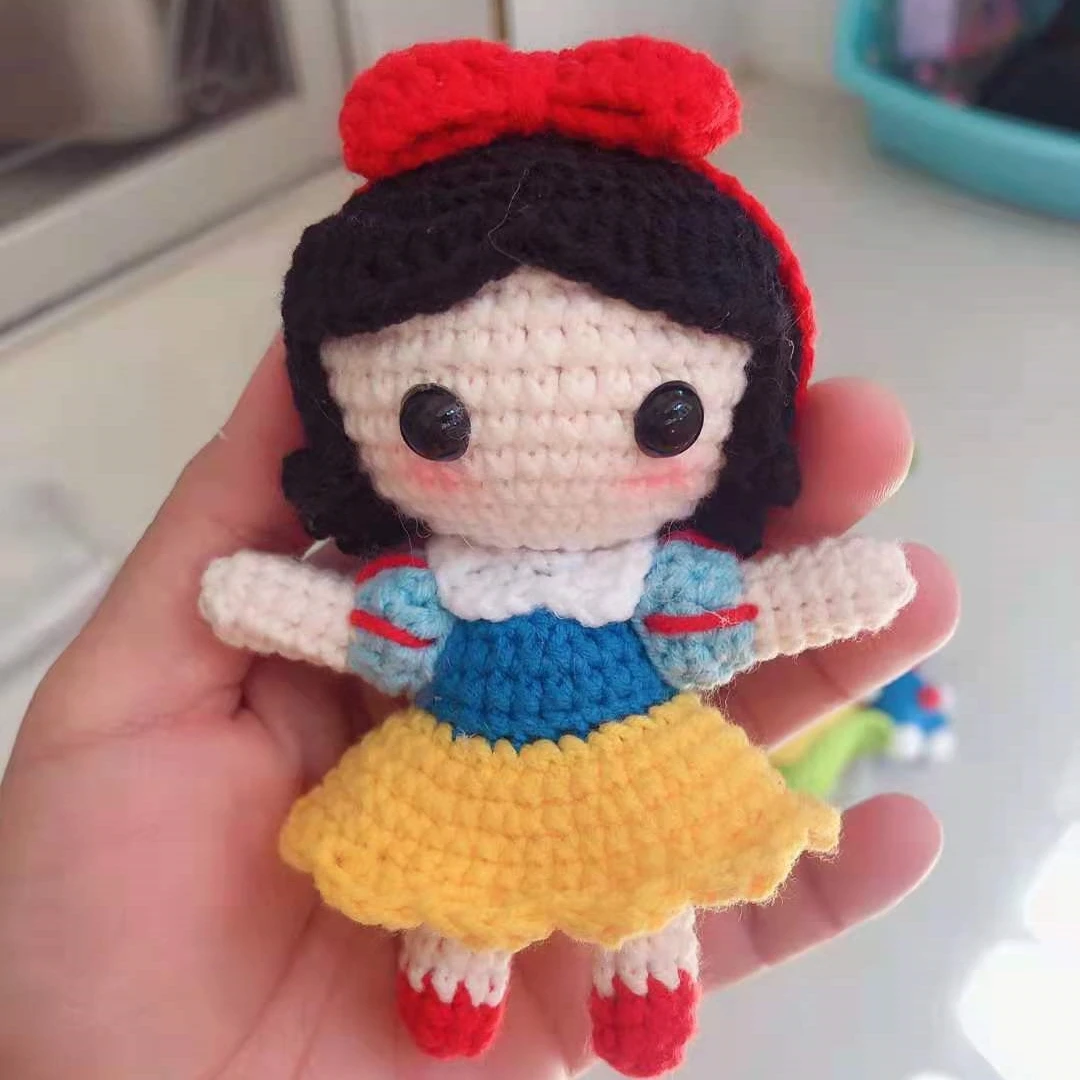 Children Toys Girl Princess Crochet Fairy Plush Doll With Skirt Amigurumi Kawaii Stuffed Dolls By Handmade