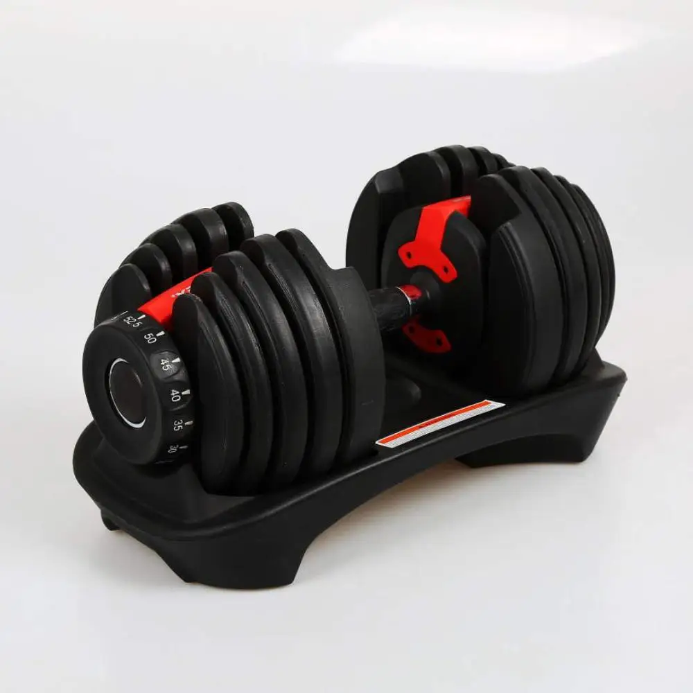 
Gym training with 90lb pounds adjustable dumbbells free to vary weight 24kg 40kg 