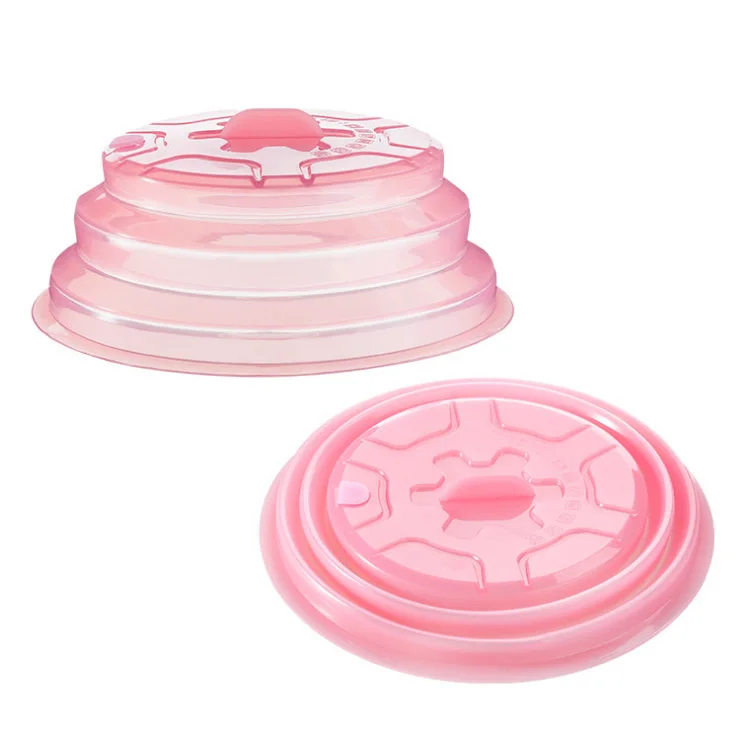 Силиконовый складной держатель крышки кастрюли и всасывающая Складная крышка с вентиляционным отверстием