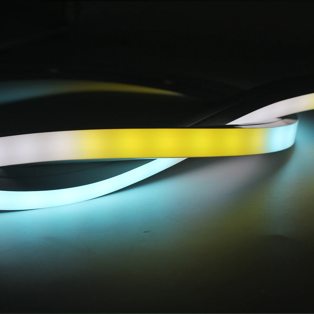 Customize Chasing Changing Star RGB RGBW RGBWW Brilliant Waterproof Silicone 24V LED Flexible Neon Strip Light for Theme Park