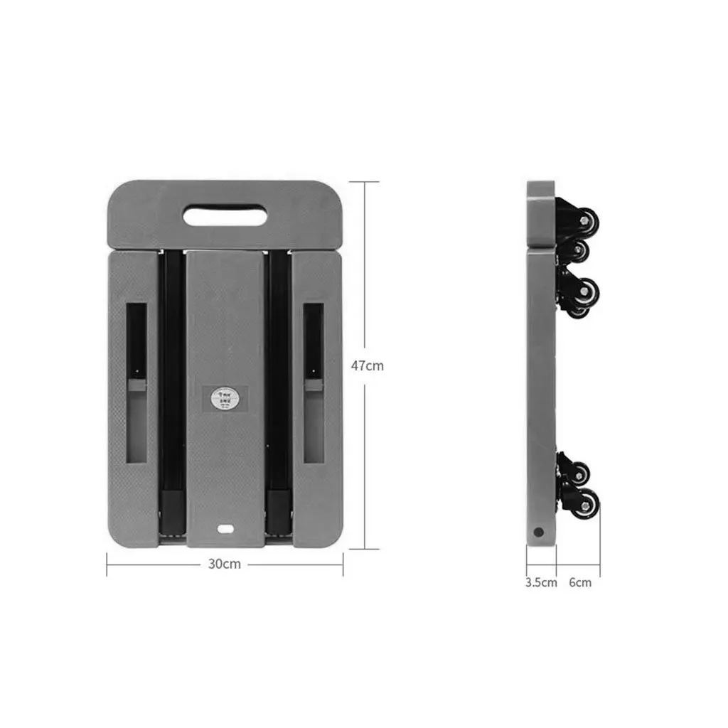 Transportation Cart Trolley Van Mini Trailer Hand Truck Small Cart Pull The Truck Folding Portable Trolley Household Microtake