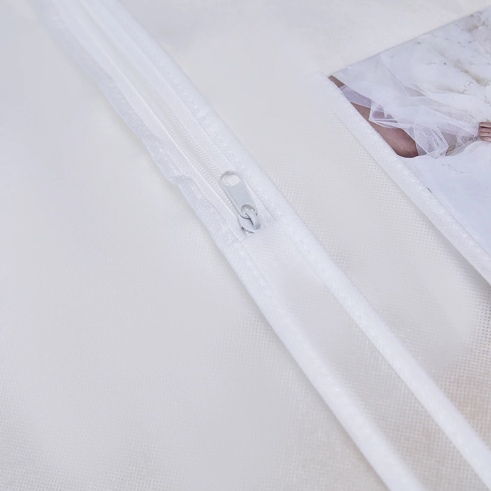 180CM White Non Woven Wedding Dress Large Garment Bags Great Cover For Storage
