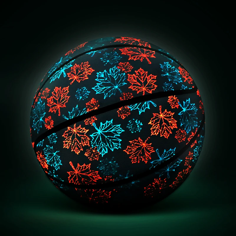 Customized basketball latest factory direct sales Reflective Luminous basketball OEM LOGO Light up basketball holographic balls