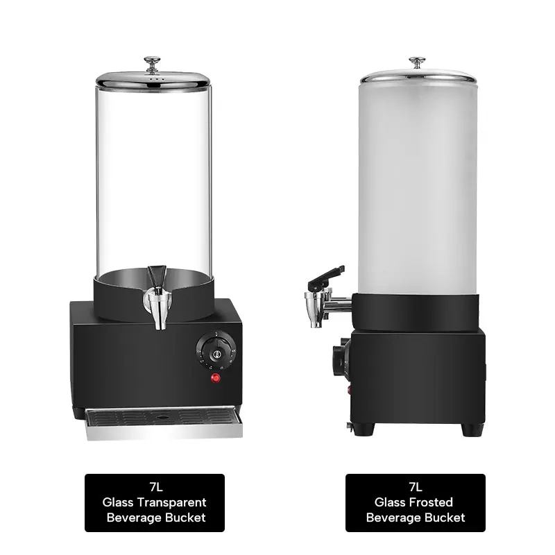 7-Liter Glass Bucket Electric Heating Juice Coffee Milk Beverage Dispenser for Buffet Use for Dispensing Drinks