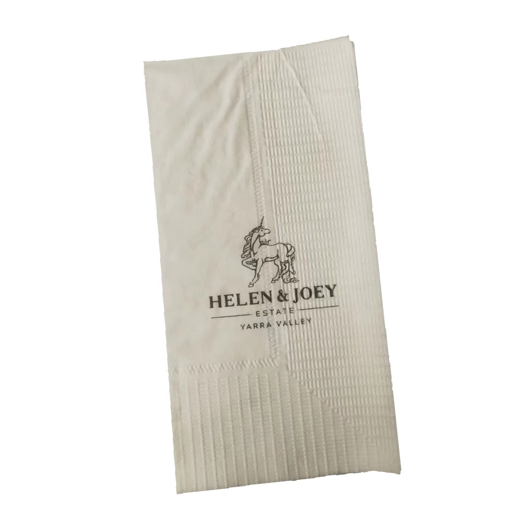 Printed White Disposable Decorative Paper Napkins for Table Kitchen Bathroom Party Wedding Event