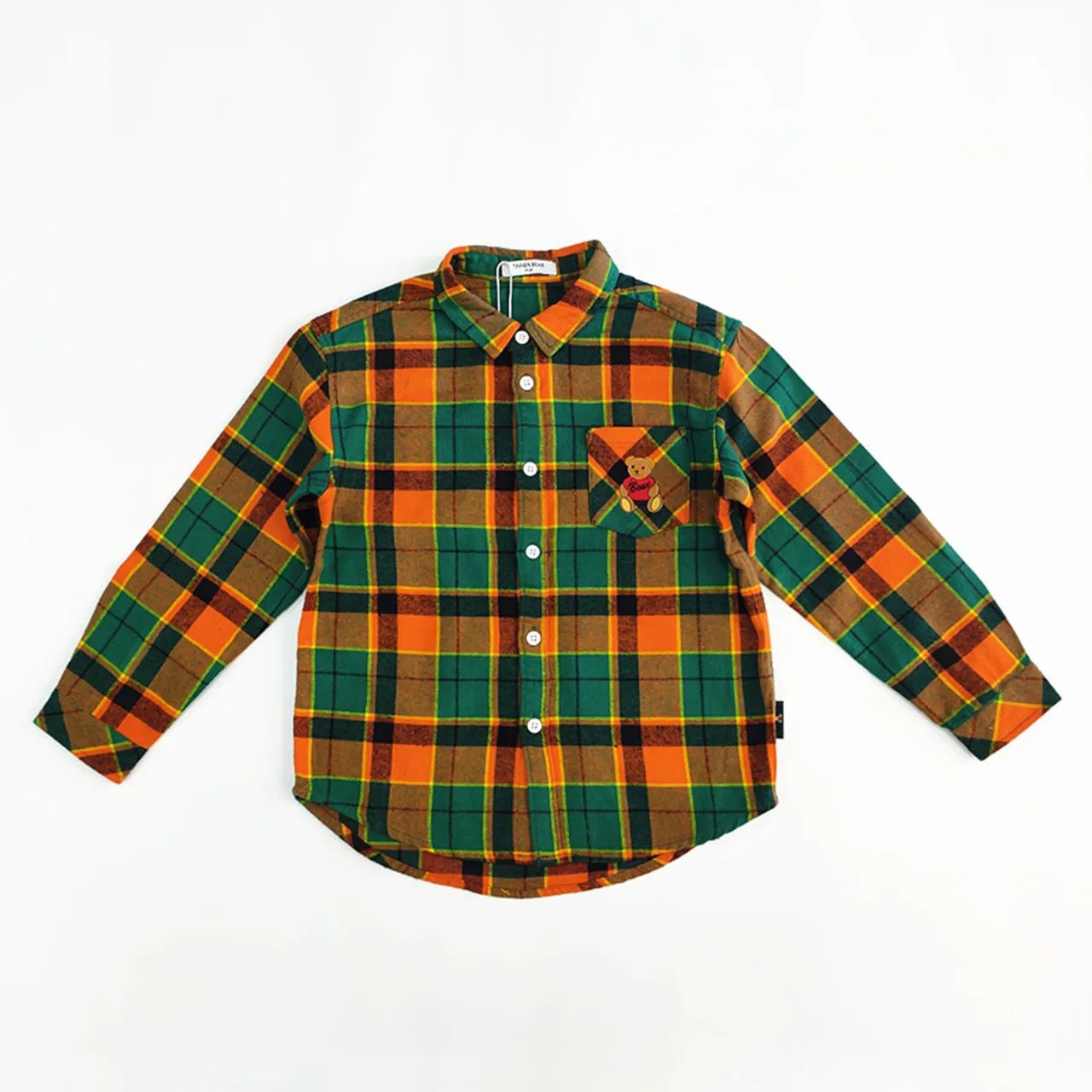 
Wholesale new design plaid boy shirt long sleeves children plaid shirts with button and embroidery kids casual shirts 