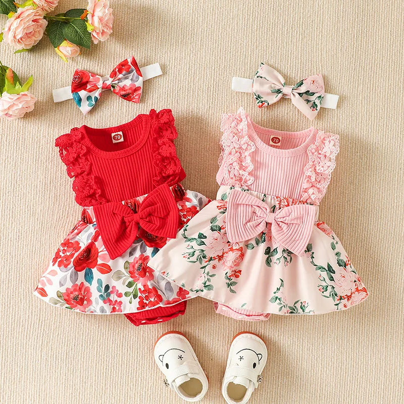 Baby romper dress  Pit Clause Baby Bodysuit cute Bodysuit for Newborns and Toddlers  Factory Wholesale