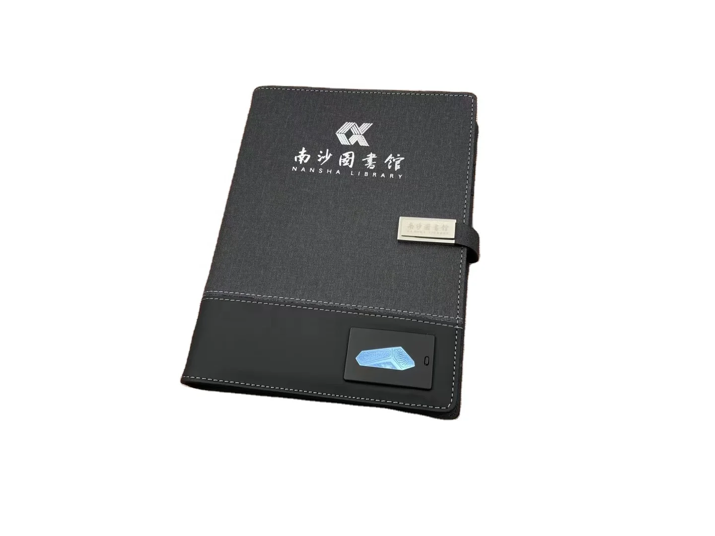 8000mah magnetic diary notebook power bank A5 a4 with usb flash drive LED light pocket