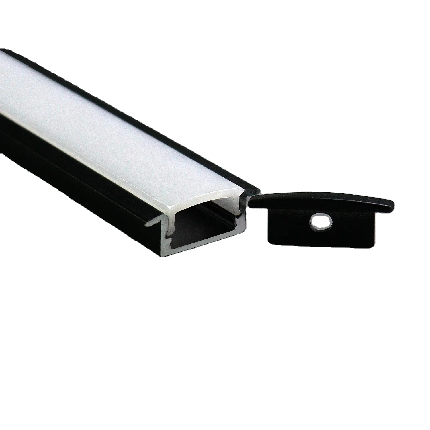 Hot Selling Classic Embedded LED Aluminum Profile Kit Black Linear Light Groove For Inside Cabinets And Wine Cabinets