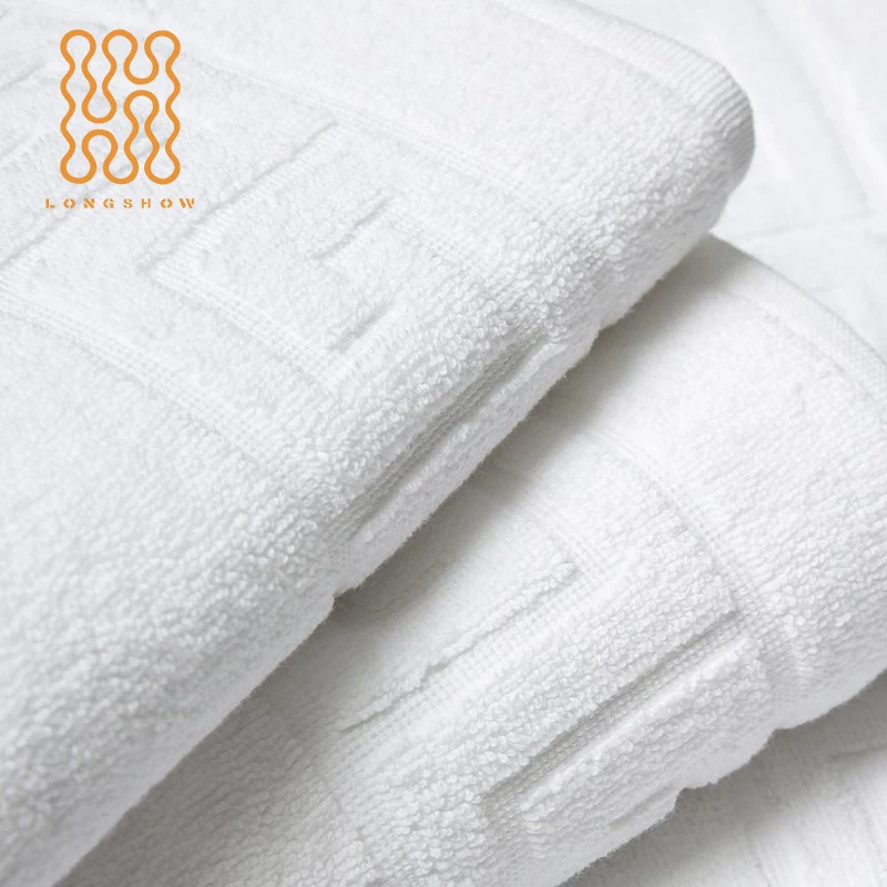 Premium Quality Soft and Absorbent bed Linen Luxury Custom white Cotton Hand Towels set for Bathroom