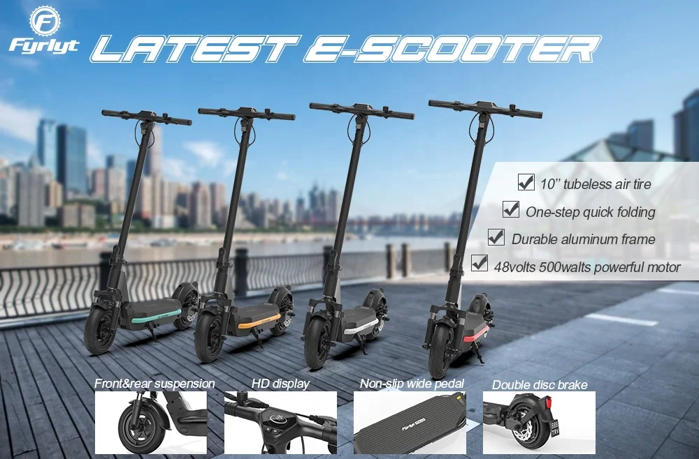 Manufacturing e scooter Aluminum alloy scooter frame electric scooter with suspensions foldable