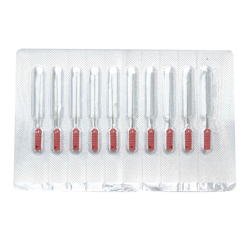 Dental stalked pulp extraction needle with barbed nerve broach