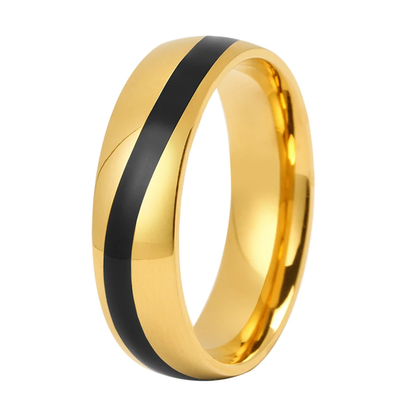 Titanium ring her king his queen couple jewelry titanium band custom black carbon fiber inlay tungsten black zirconium rings