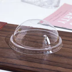 cheap price disposable clear recyclable 107mm Dome 32oz  Plastic PET eco-friendly Cup Lid Christmas popular factory in Zhejiang