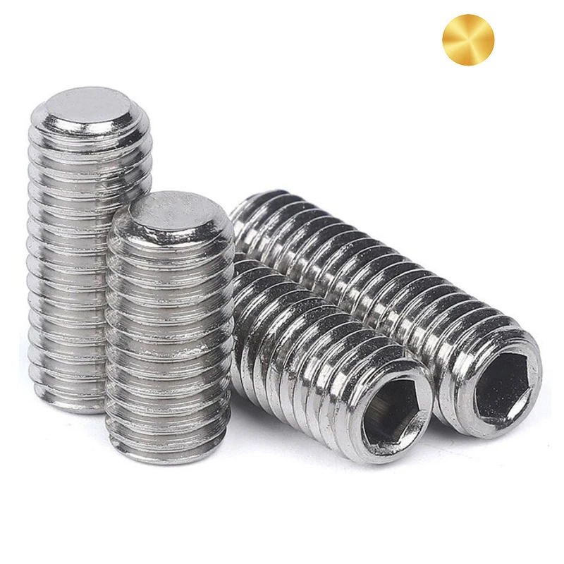 DIN913 M1.6 M2 M2.5 M3 M4 M5 M6 M8 M10 x 14mm M12 M16 Stainless Steel Flat Point Hex Socket Grub Set Screw 14mm 90mm