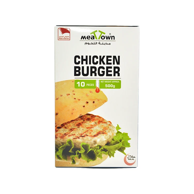 Custom Printing Foldable Food Grade Art Paper Freezer Storage Frozen Burger Box for Frozen Food