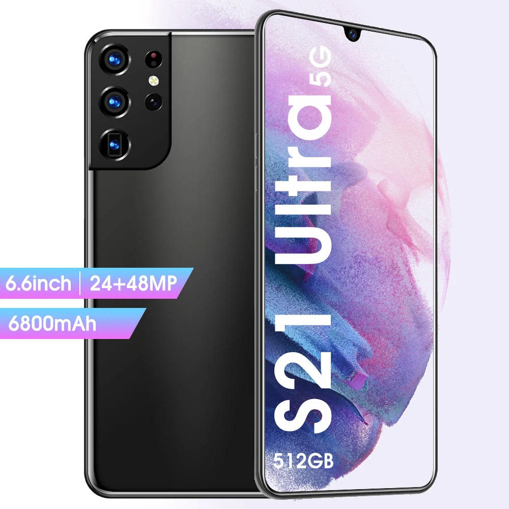 2021 New S21 Ultra Phone Global Version Smartphone 16gb+512gb Android Cellphones Original Unlocked 3g 4g 5g Mobile Phones