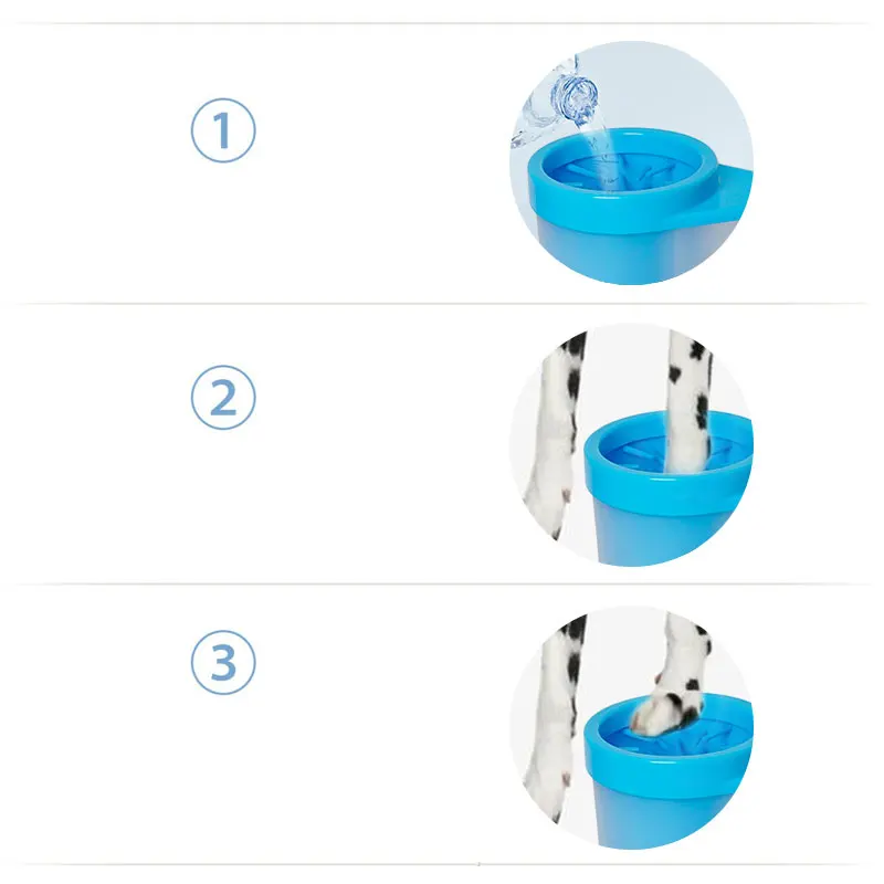 Pet Dog Paw Cleaner Cup Portable Foot Washer 360 Degree Dog Paws Quick Feet Wash Cleaner