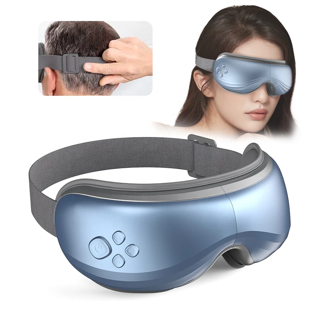 China Manufacture OEM Bluetooth Music Vibration Four Modes Smart Global Certificate Eye Massager