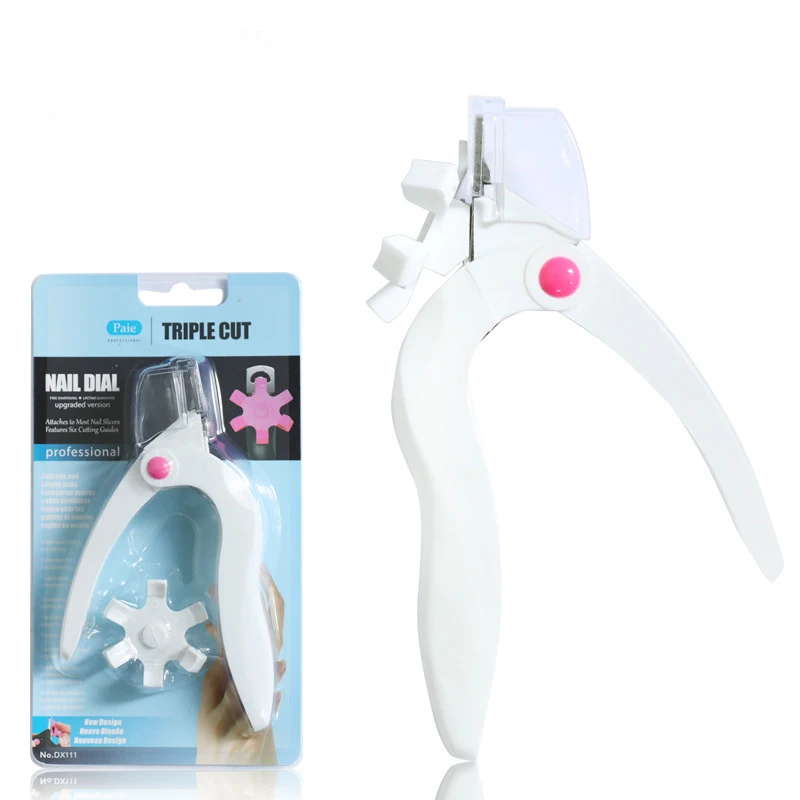 Professional Stainless Steel Adjustable Nail Art Clipper Measuring Dial U Word Nail Tip Cutter
