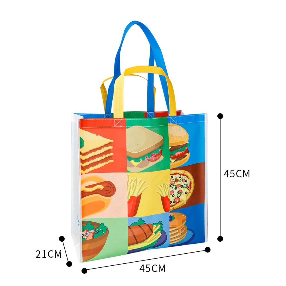 OEM/ODM grocery supermarket bag ECO reusable RPET non woven shopping tote bag with custom logo
