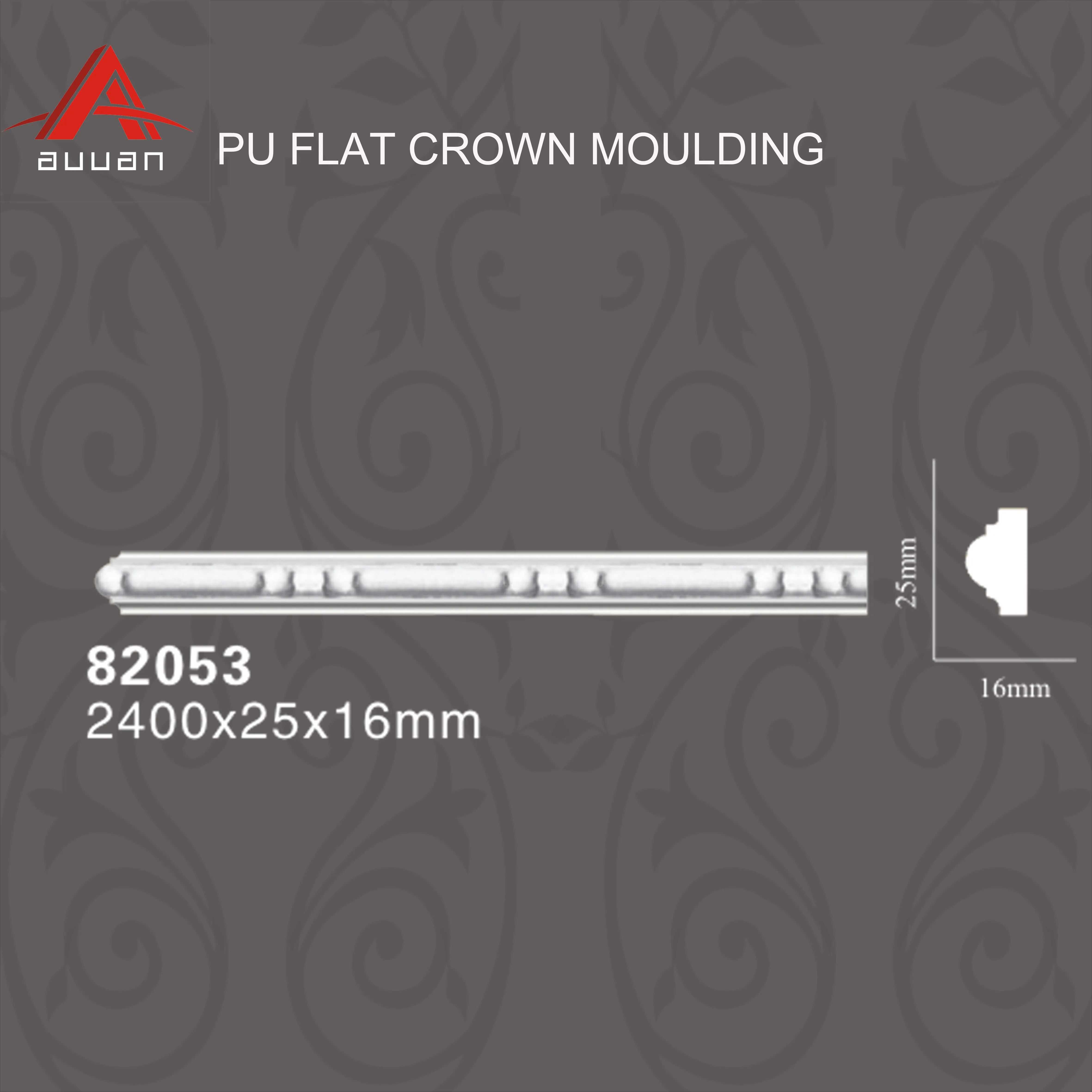 High Quality PU Foam Carved Flat Moulding For Carved Corner Wall Decoration