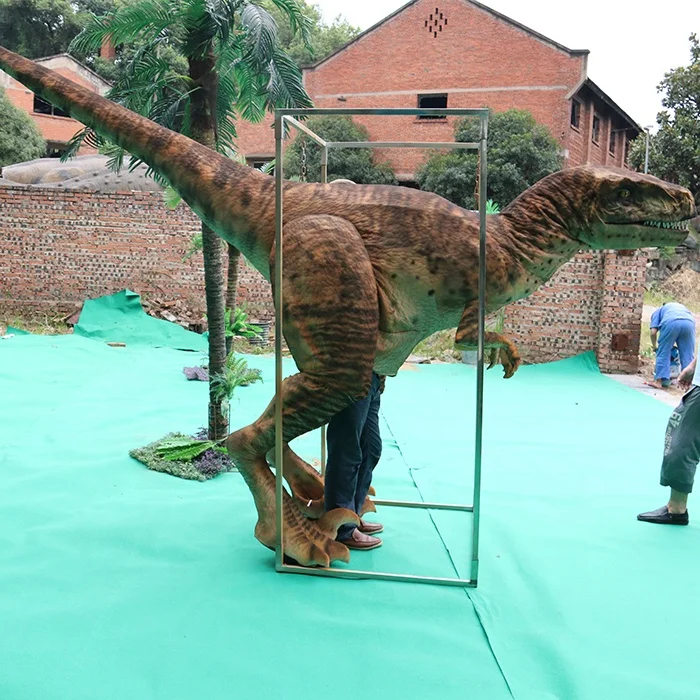 activity show handmade adult raptor dinosaur costume