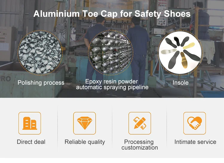 Aluminum Safety Toe Cap Inserts Work Shoes With Metal Toe Cap