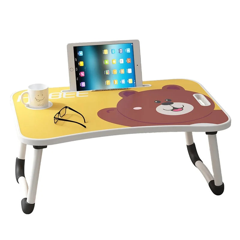 Cartoon Pattern Table For Kids Folding Laptop Table Serving Bed desk Portable Laptop Desk bed use study folding Computer Table