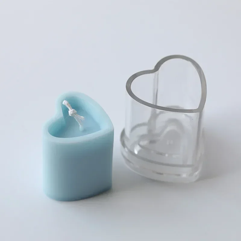 Molde De Vela Romantic Wedding Candle Mold Heart Column Candlestick Making Love Pole Plastic Candle Molds Acrylic Candle Moulds