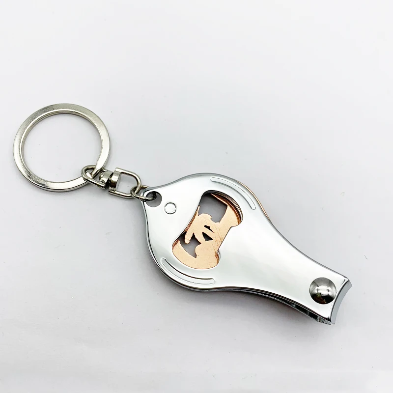 Morocco souvenir metal keychain metal nail cutter with bottle opener souvenir keychain