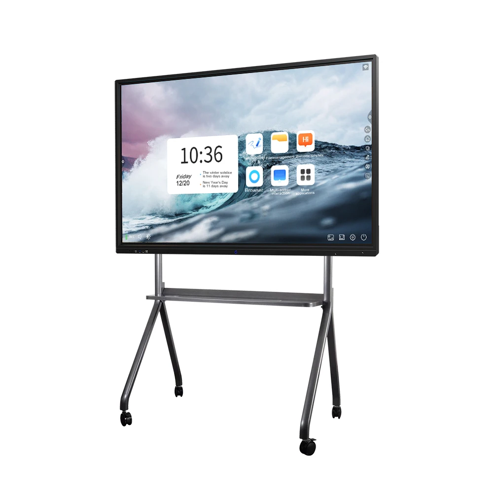 LCD Display Touch Screen Whiteboard Smart Board Tv Stand 65inch Factory Supply 65 75 86 Inch 65 Inch Oled Tv Black and Silver