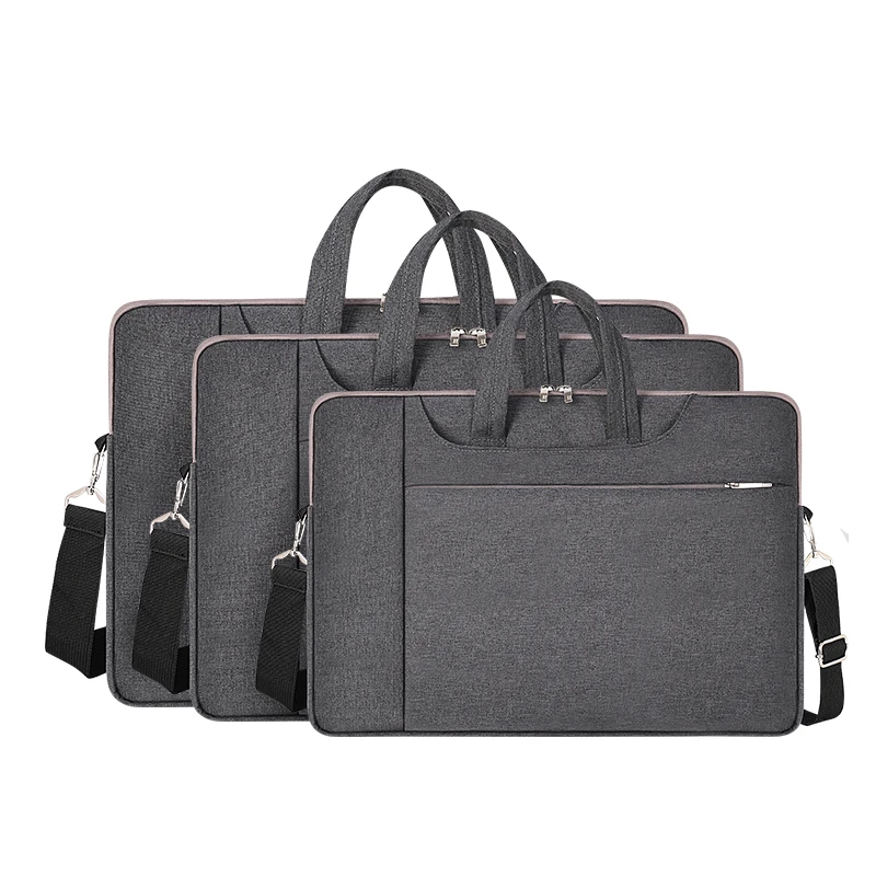 Custom all size tablet computer tote shoulder briefcase pack office conference plain men business work laptop notebook bag