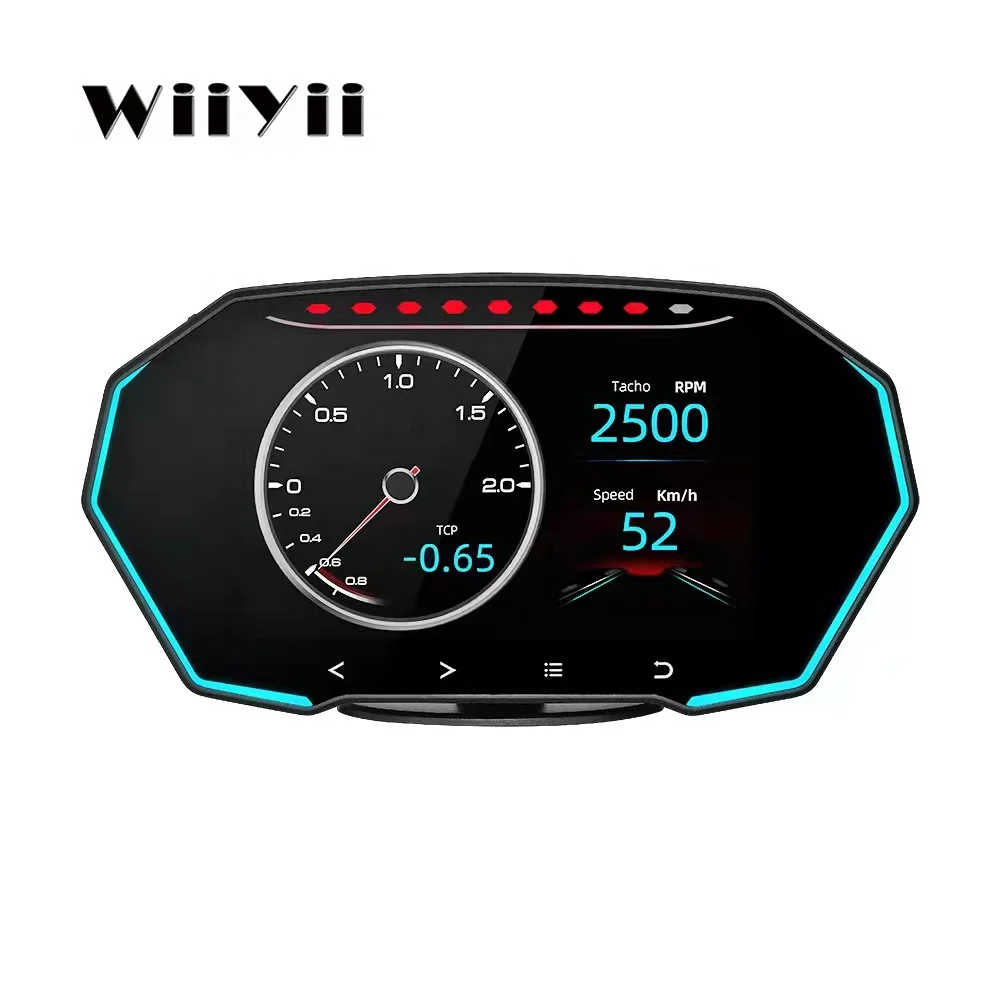 Touch screen button F11 HUD Head up display auto electronic OBD2 Universal car speedometer alarms for all cars