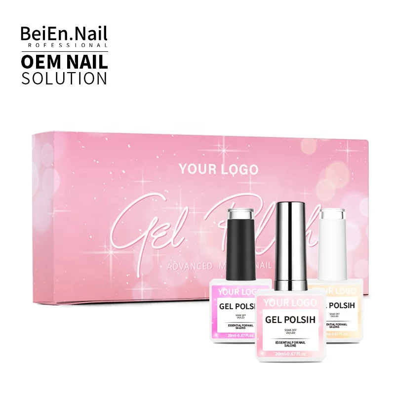 BeiEn Your Logo 18ml 20ml UV/LED Gel Polish High Pigment Coral Colors Collection Nude Pink Series Hot Selling OEM/ODM Bulk Kilo