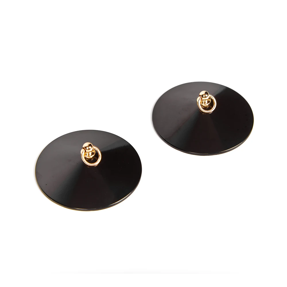 Custom Black Metal with Ring Nipple Cover Wholesale Sexy Reusable Nipple Cover for Women