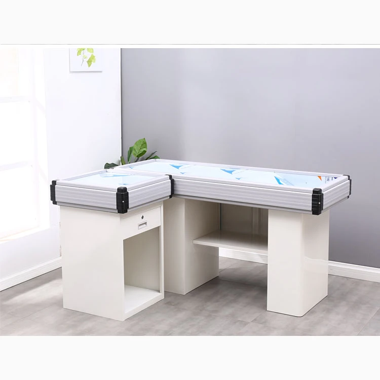 Factory price Small retail supermarket checkout counter for sale cashier desk