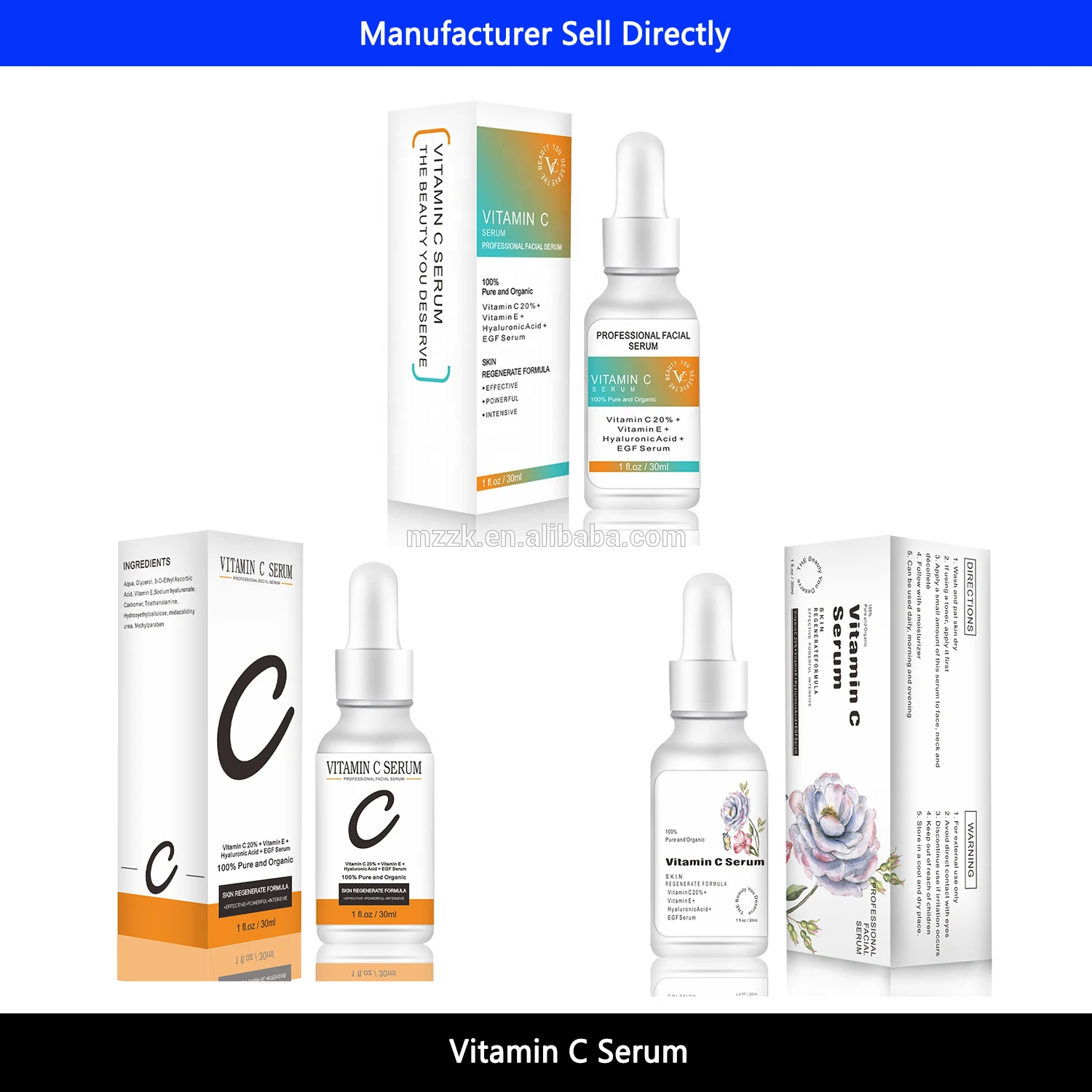 Factory Price retinol serum vitamin c hylaronic Hyaluronic Acid Vitamin C Serum