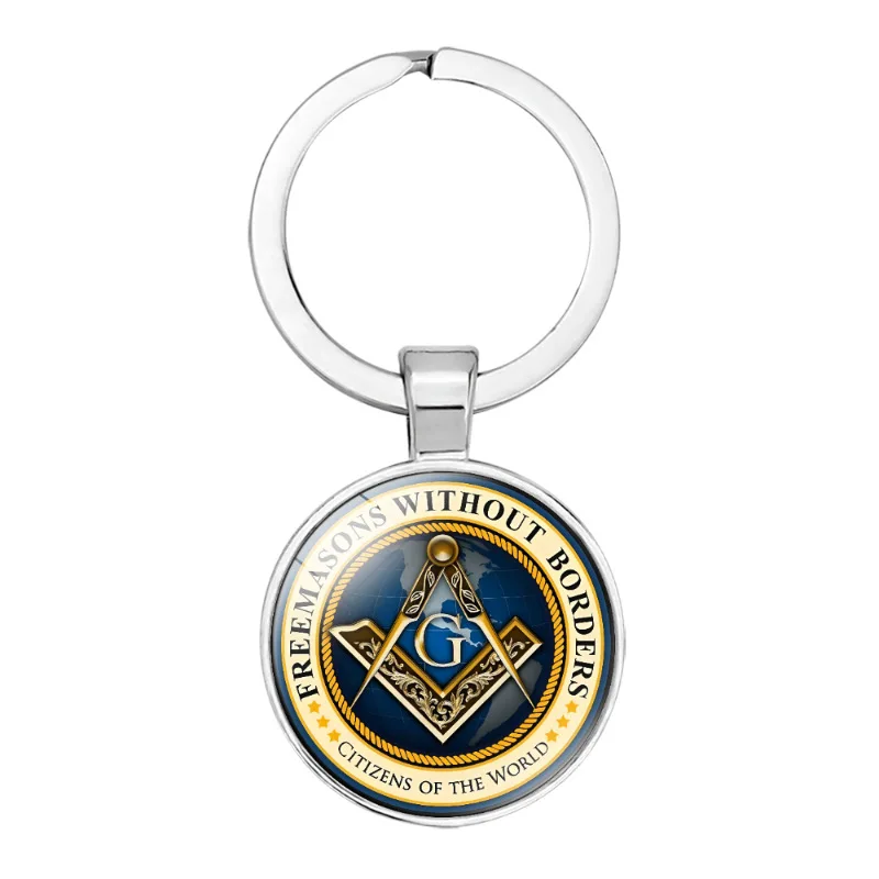 Mysterious Freemasonry Emblem Time Gemstone Alloy Keychain 12 styles masonic theme keyring