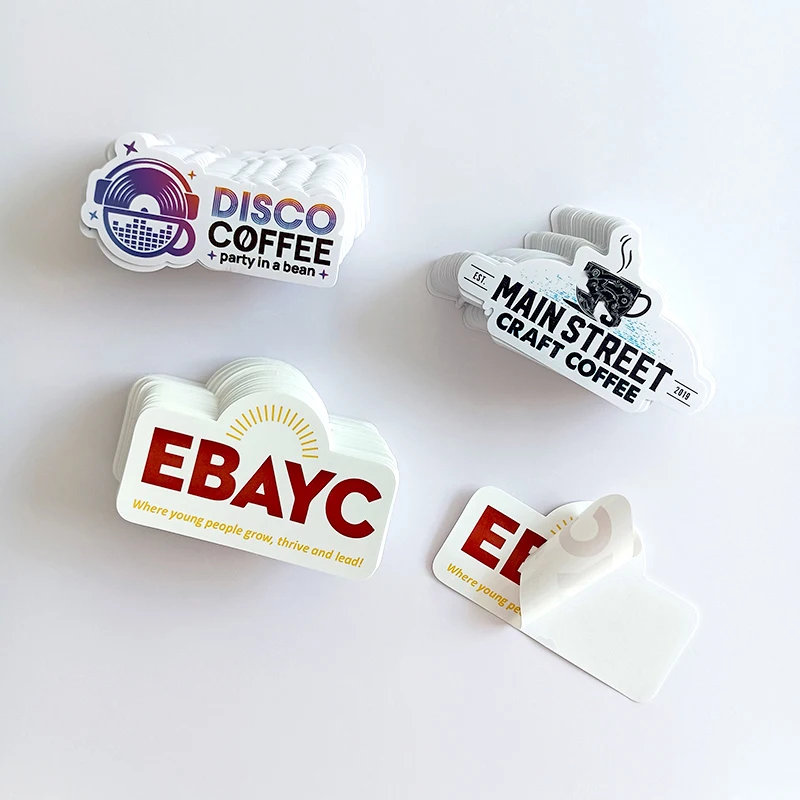 Scratch Proof UV Resist Waterproof Vinyl Outdoor Vehicle Laptop Door Decal Stickers Custom Die Cut Stickers with Logo Customized