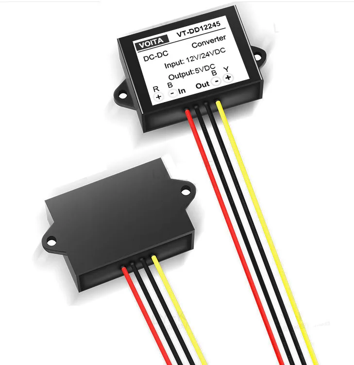 Low price 5w 12 volt 24 volt to 5 volt 1a dc step down converter for vehicles