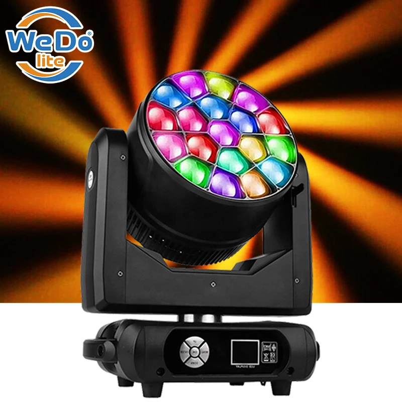 Wash Moving Head 19x15 RGBW 4in1 Big Bee Eye 19x15w LED Zoom Wash Moving Head Light DJ Stage Light