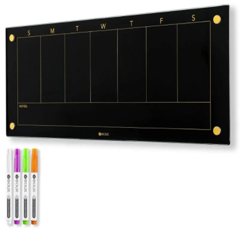 Luxury Weekly Wall Calendar Acrylic Personalized Acryl Sheet Desk Stand Perpetual Calendar