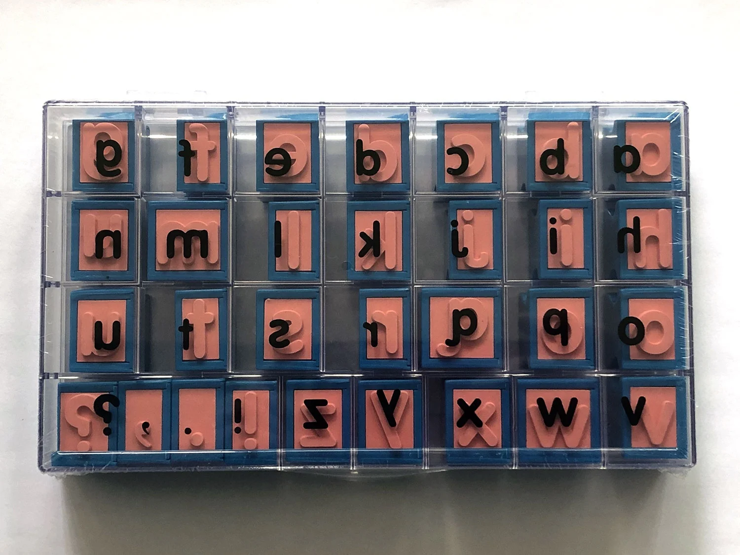 Set of 26 Letters and 4 Punctuation Marks High Quality Lowercase Alphabet Rubber Stamps  Perfect for Home School and Classroom